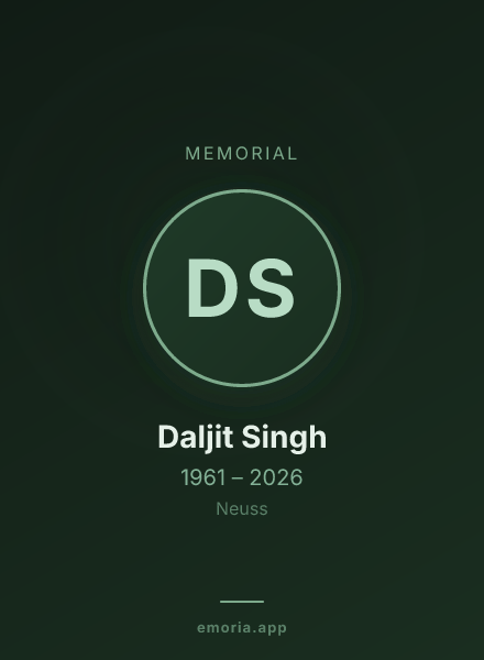 Memorial portrait of Daljit Singh