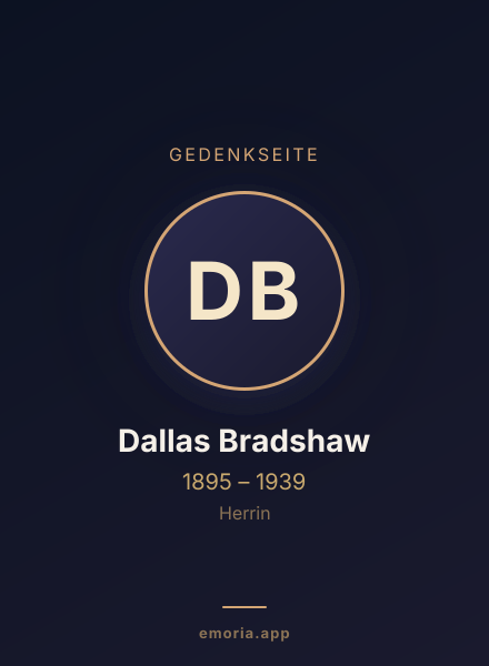 Gedenkportrait von Dallas Bradshaw