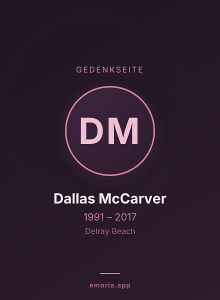 Gedenkportrait von Dallas McCarver