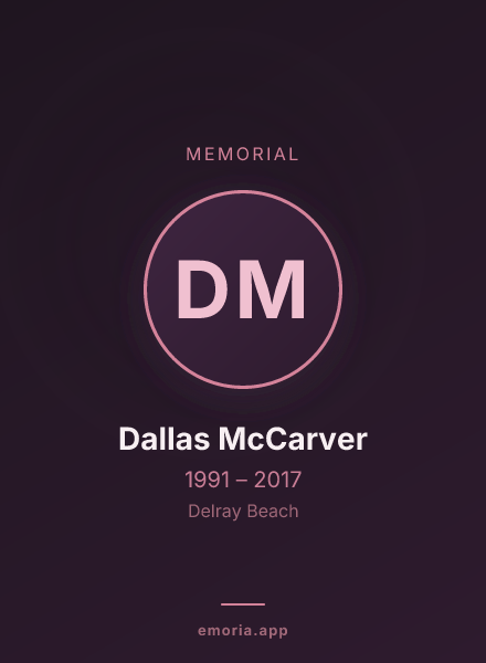 Memorial portrait of Dallas McCarver