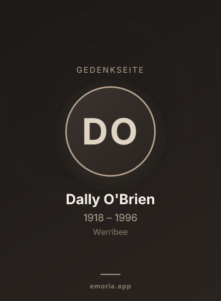Gedenkportrait von Dally O'Brien