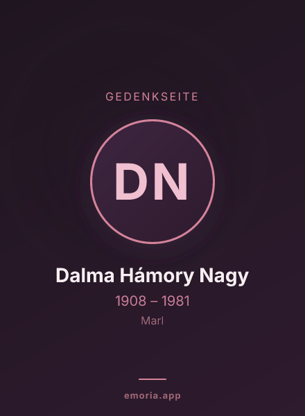 Gedenkportrait von Dalma Hámory Nagy