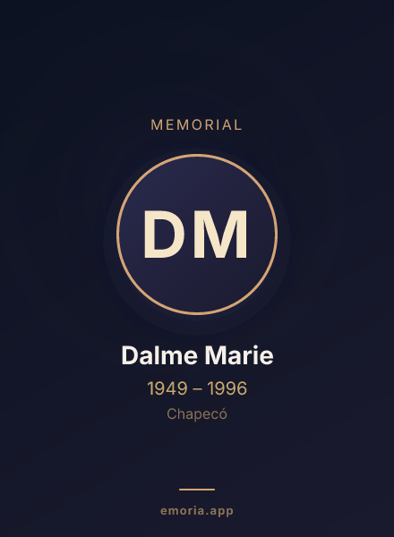 Memorial portrait of Dalme Marie