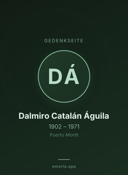 Gedenkportrait von Dalmiro Catalán Águila