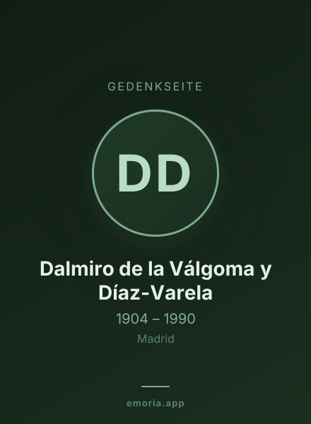 Gedenkportrait von Dalmiro de la Válgoma y Díaz-Varela