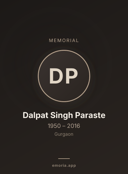 Memorial portrait of Dalpat Singh Paraste