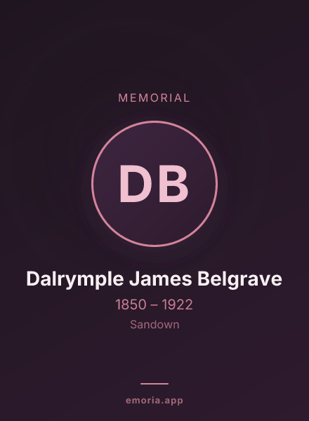 Memorial portrait of Dalrymple James Belgrave