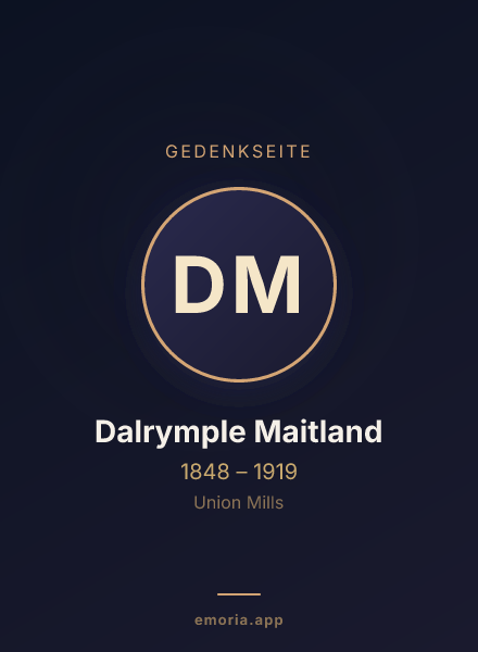 Gedenkportrait von Dalrymple Maitland
