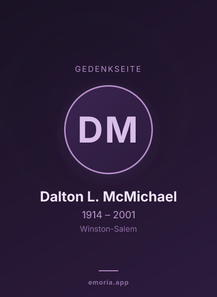 Gedenkportrait von Dalton L. McMichael
