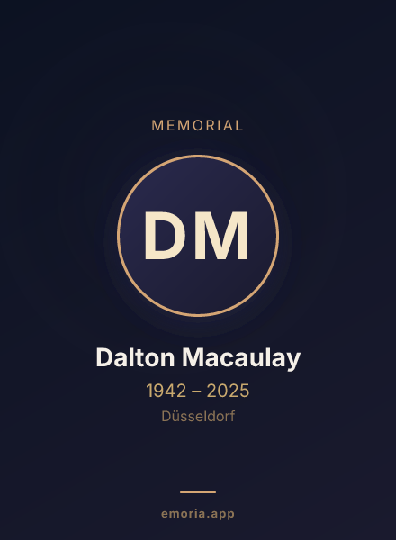 Memorial portrait of Dr. Dalton Macaulay