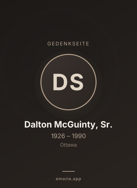 Gedenkportrait von Dalton McGuinty, Sr.
