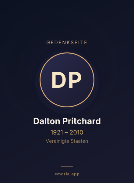 Gedenkportrait von Dalton Pritchard