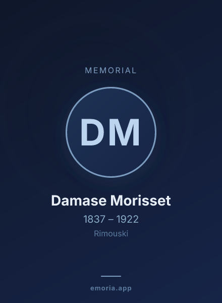 Memorial portrait of Damase Morisset