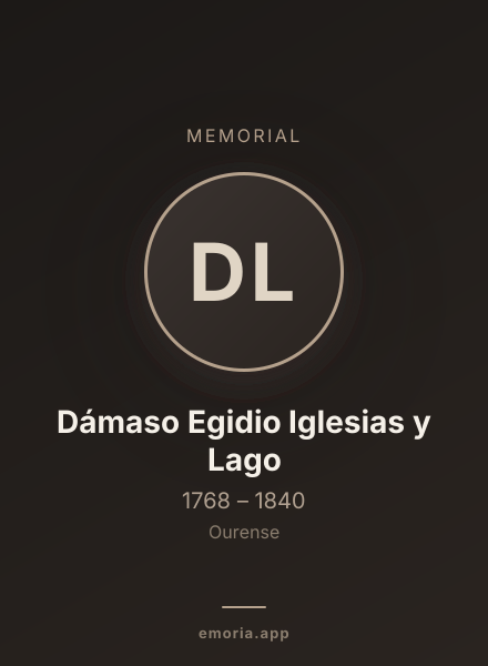Memorial portrait of Dámaso Egidio Iglesias y Lago