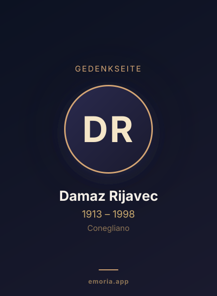 Gedenkportrait von Damaz Rijavec