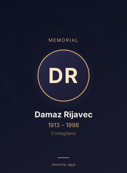 Memorial portrait of Damaz Rijavec