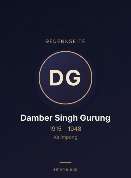 Gedenkportrait von Damber Singh Gurung
