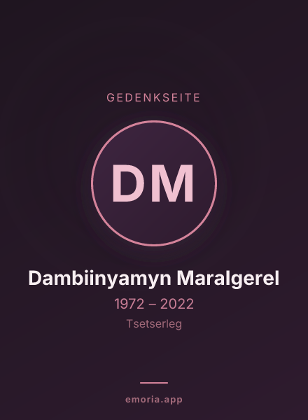Gedenkportrait von Dambiinyamyn Maralgerel