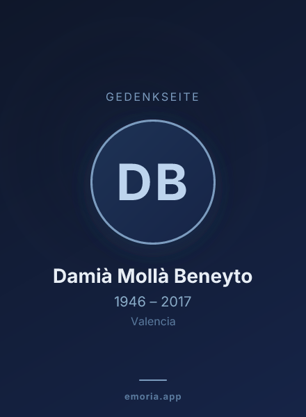 Gedenkportrait von Damià Mollà Beneyto