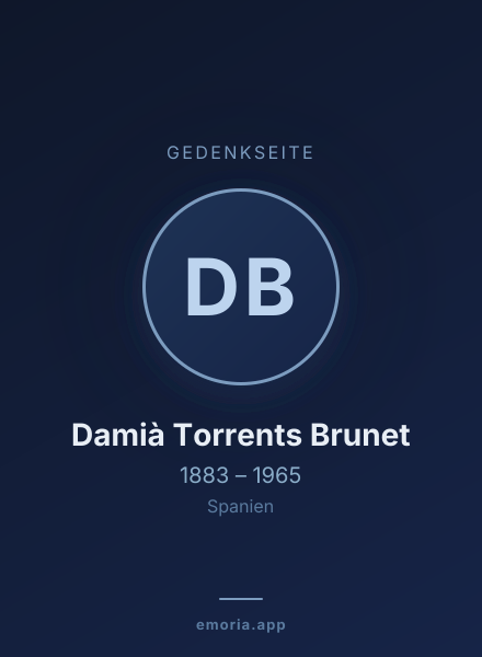 Gedenkportrait von Damià Torrents Brunet