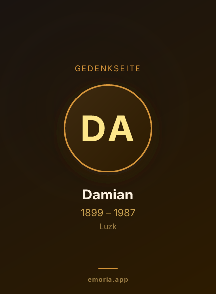 Gedenkportrait von Damian