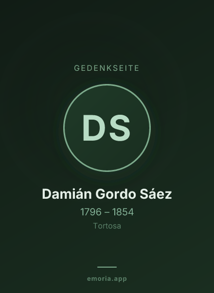 Gedenkportrait von Damián Gordo Sáez