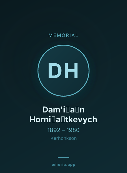 Memorial portrait of Dam'i︠a︡n Horni︠a︡tkevych
