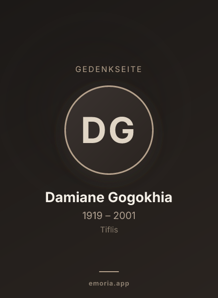 Gedenkportrait von Damiane Gogokhia