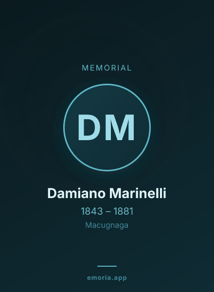 Memorial portrait of Damiano Marinelli