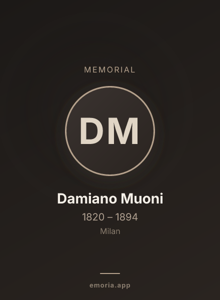 Memorial portrait of Damiano Muoni