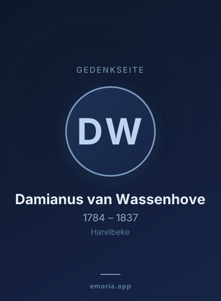 Gedenkportrait von Damianus van Wassenhove