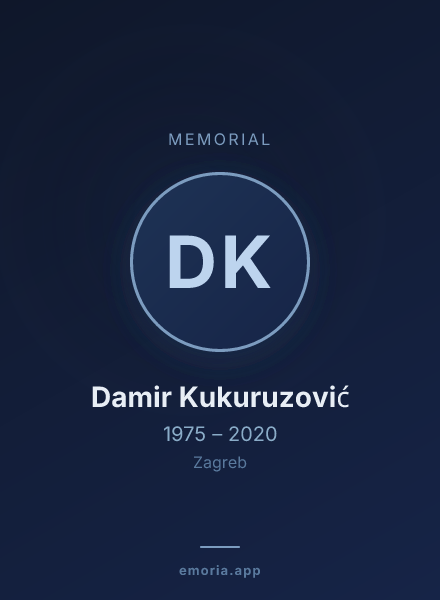 Memorial portrait of Damir Kukuruzović