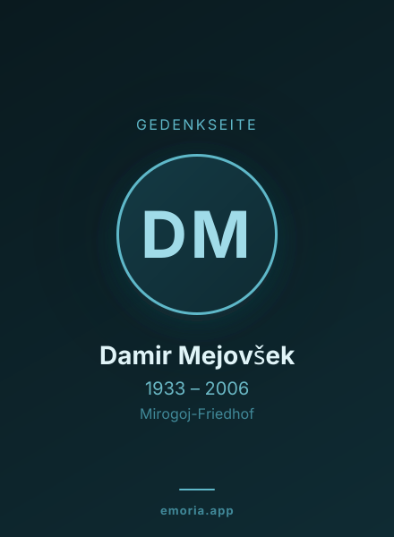 Gedenkportrait von Damir Mejovšek