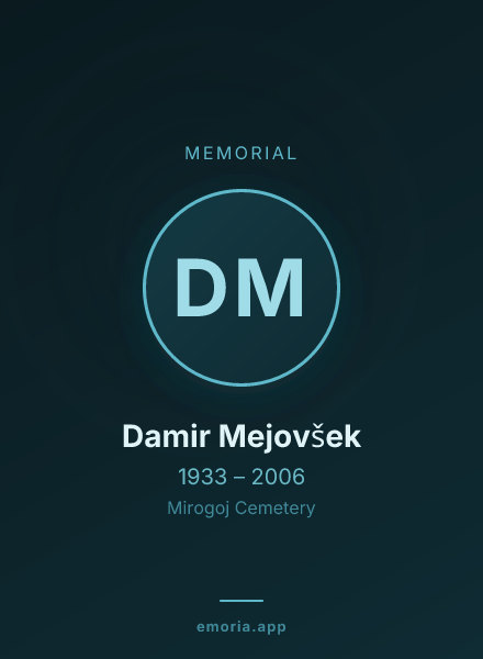 Memorial portrait of Damir Mejovšek