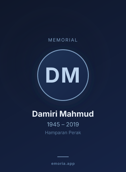 Memorial portrait of Damiri Mahmud