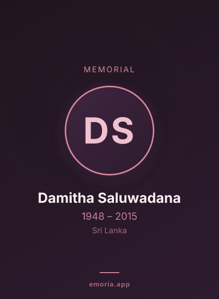 Memorial portrait of Damitha Saluwadana