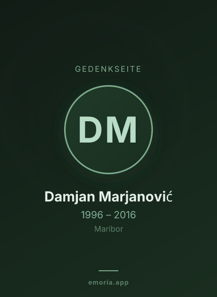 Gedenkportrait von Damjan Marjanović