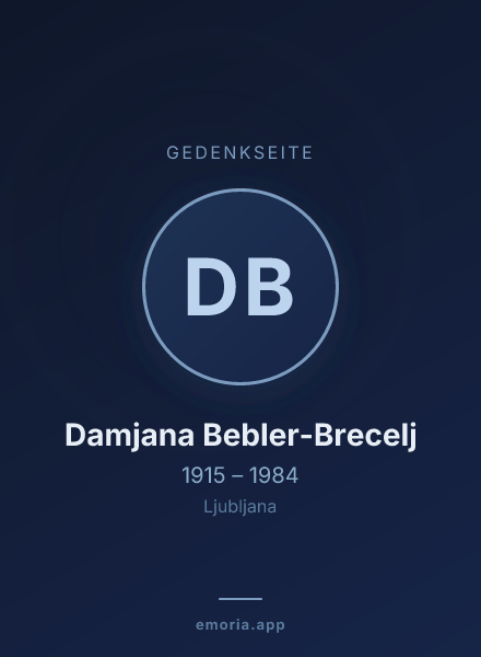 Gedenkportrait von Damjana Bebler-Brecelj