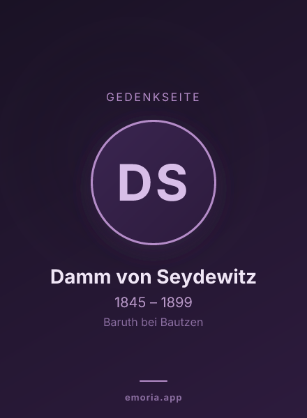 Gedenkportrait von Damm von Seydewitz