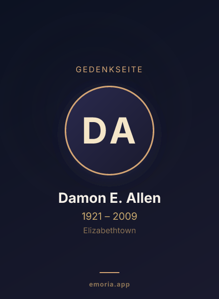 Gedenkportrait von Damon E. Allen