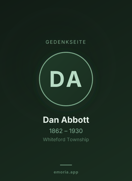 Gedenkportrait von Dan Abbott