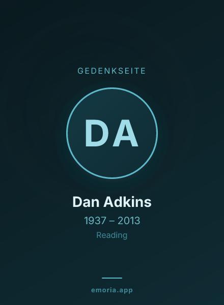 Gedenkportrait von Dan Adkins