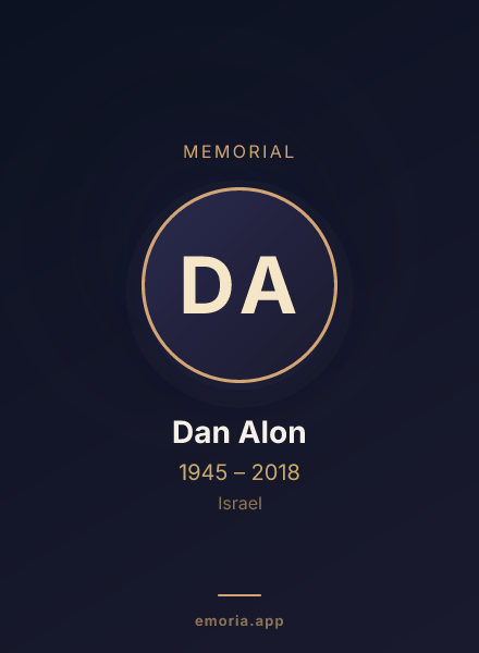 Memorial portrait of Dan Alon