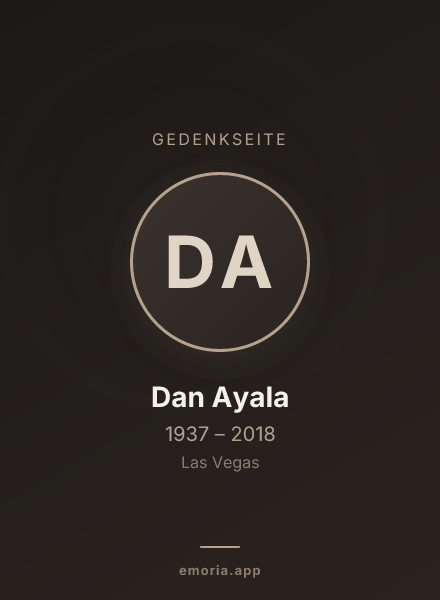 Gedenkportrait von Dan Ayala