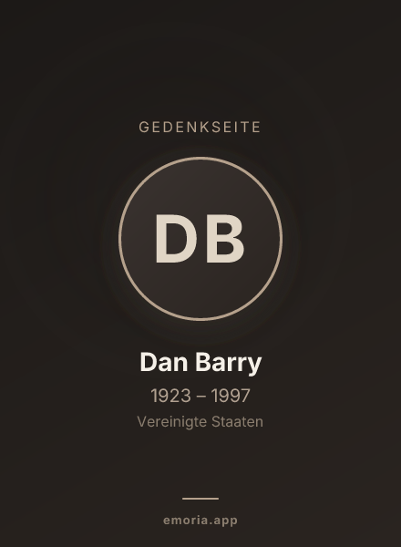 Gedenkportrait von Dan Barry