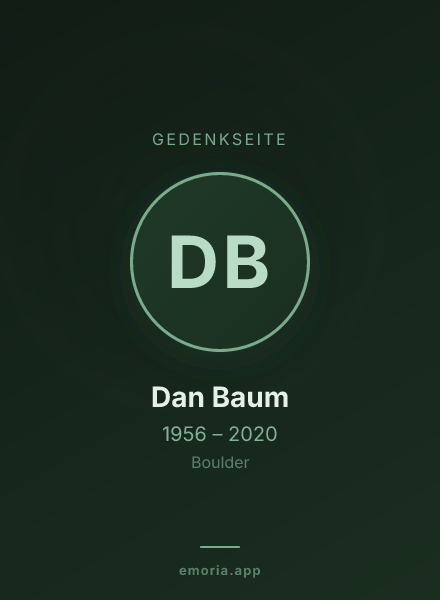 Gedenkportrait von Dan Baum