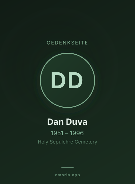 Gedenkportrait von Dan Duva