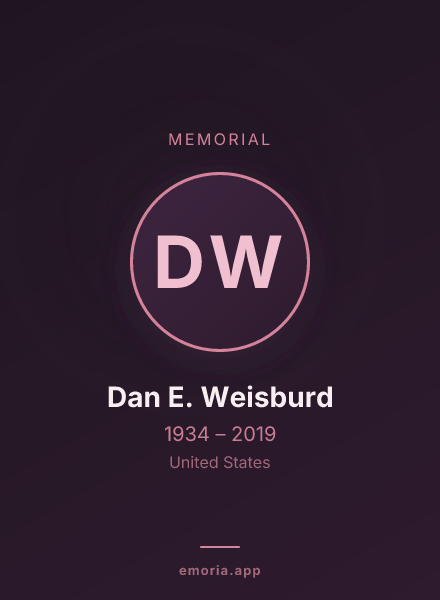Memorial portrait of Dan E. Weisburd