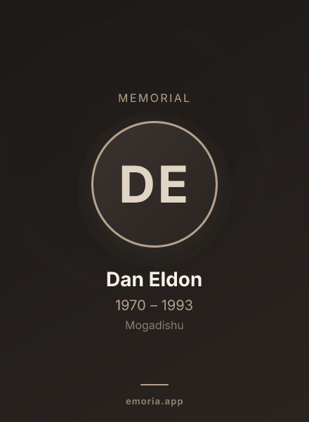 Memorial portrait of Dan Eldon