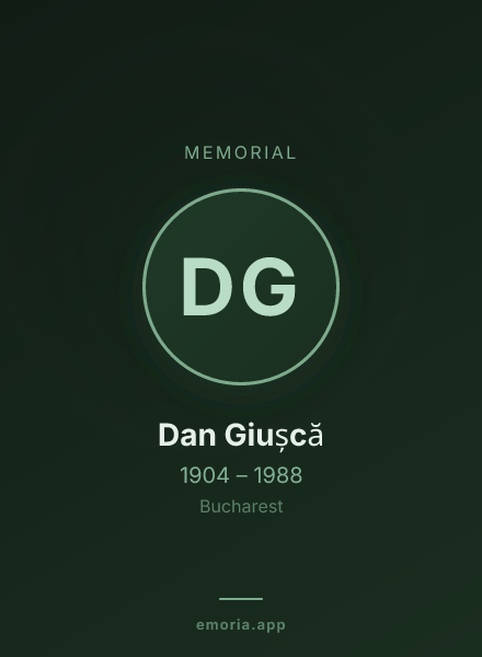 Memorial portrait of Dan Giușcă